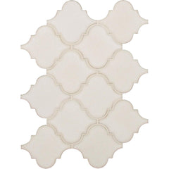 MS International  Antique White Arabesque Mesh-Mounted Mosaic Wall Tile 10.5 x 15.5 x 8mm