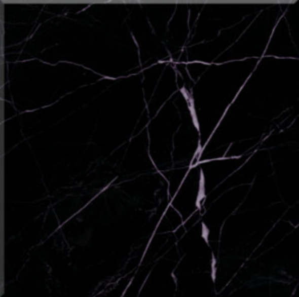 Tenedos Nero Marquina Black and White 12x12 Inch Marble Floor Wall Tile for Kitchen Backsplash, Bathroom, Fireplace Surround, Countertop