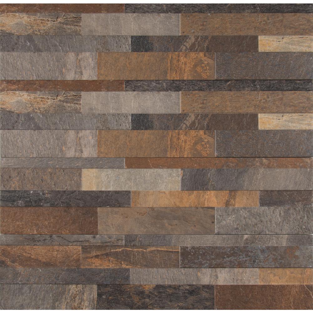 MS International Rocky Gold Ledger Panel 6 in. x 24 in. Glazed Porcelain Floor and Wall Tile (Box of 11 Sqft)