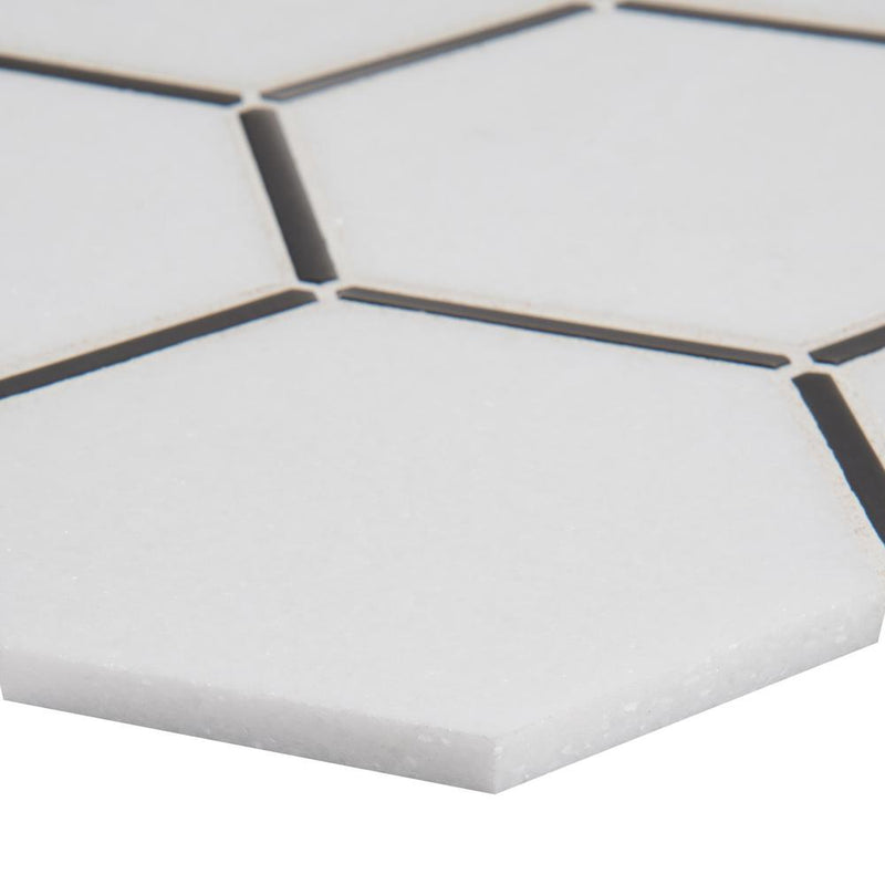 MSI Blanco Honeycomb 13.11 in. x 11.57 in. x 8mm Metal/Stone Blend Mesh-Mounted Mosaic Tile (10.5 sq. ft. / case)