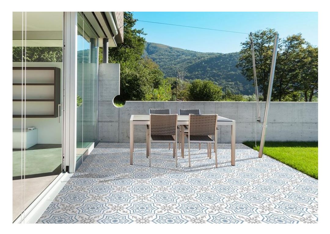 Blue Dance Porcelain Tile 8x8" (18 pieces - 8 SqFt) for Floors and Walls, Kitchen Backsplashes Tile
