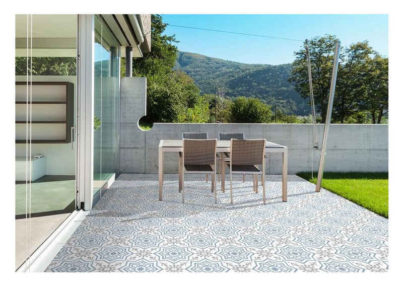 Blue Dance Porcelain Tile 8x8" (18 pieces - 8 SqFt) for Floors and Walls, Kitchen Backsplashes Tile