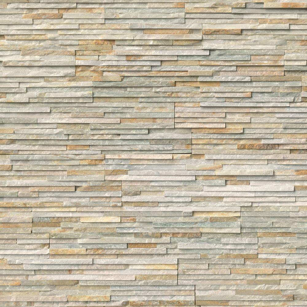 Golden Honey Pencil Ledger Panel 6 in. x 24 in. Natural Marble Wall Tile for Accent Walls Kitchen Backsplash Fireplace