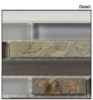 GT Glass Wall Tile Sag Harbor Gray (Random Brick)  GS06