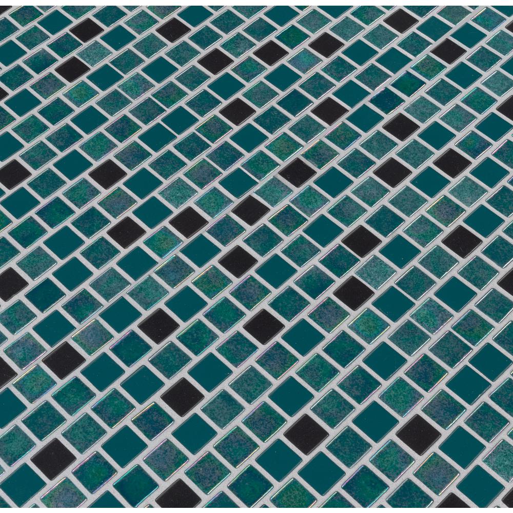 MSI Carribean Mermaid 11.81 in. x 11.81 in. x 4mm Glass Mesh-Mounted Mosaic Tile (19.4 sq. ft. / case)
