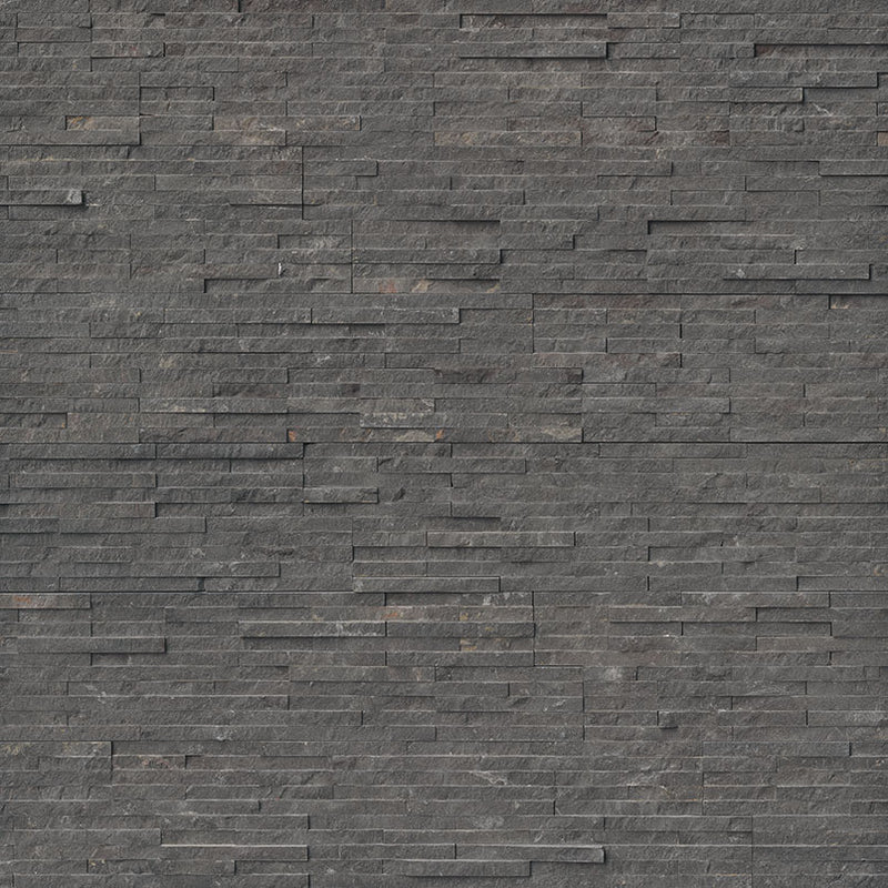 Charcoal Pencil Ledger Wall Panel 6 in. x 24 in. Natural Stone Tile - Tenedos