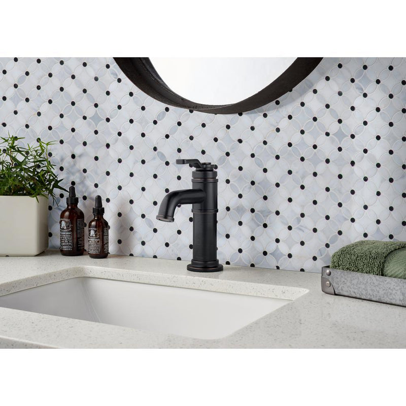 MSI Florita 13.2 in. x 13.2 in. x 10mm Polished Marble Mesh-Mounted Mosaic Tile (12.10 sq. ft. / case)