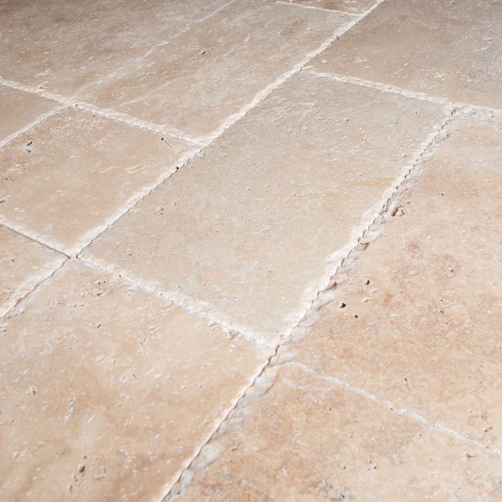 MS International Tuscany Beige Pattern Honed-Unfilled-Chipped Travertine Floor and Wall Tile ( 16 SQFT)