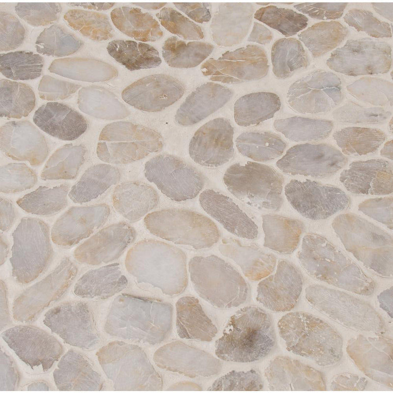 MSI Dorado River Rock 12 in. x 12 in. x 10mm Tumbled Marble Mesh-Mounted Mosaic Tile (10 sq. ft. / case)