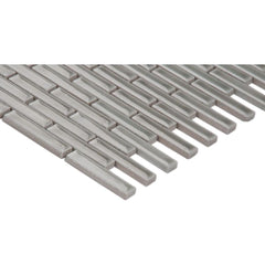 MSI Dove Gray Brick 12 in. x 12 in. x 8 mm Ceramic Mesh-Mounted Mosaic Wall Tile (10 sq. ft. / case)