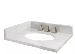 Marble Sidesplash 21x4 Inch  in Carrara Bianco White