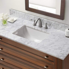 Marble Sidesplash 21x4 Inch  in Carrara Bianco White