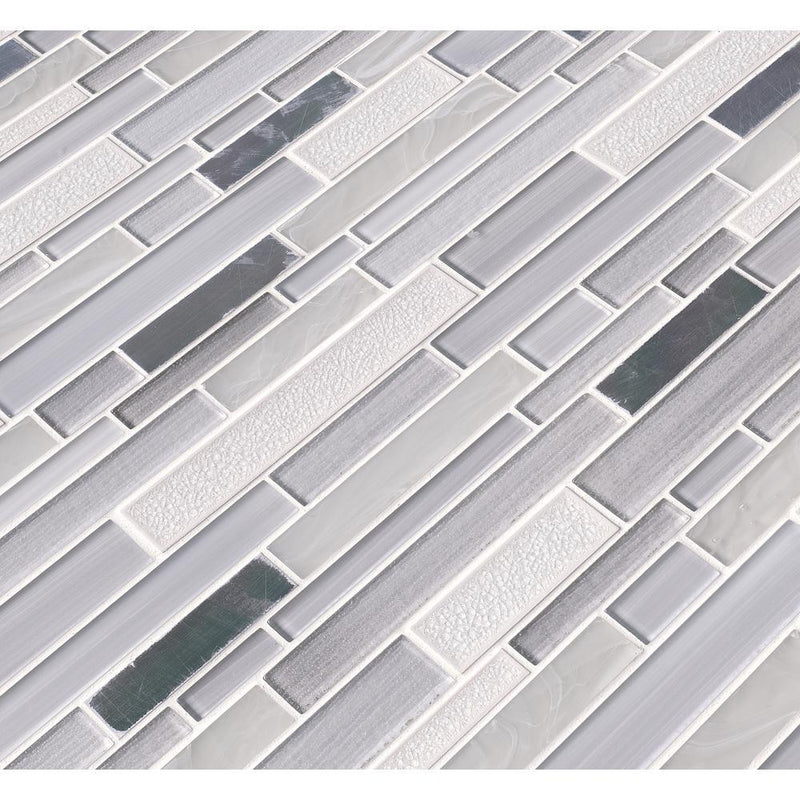 Krystal Interlocking 12 in. x 12 in. x 8mm Glass Metal Mesh-Mounted Mosaic Tile (10 sq. ft. / case)