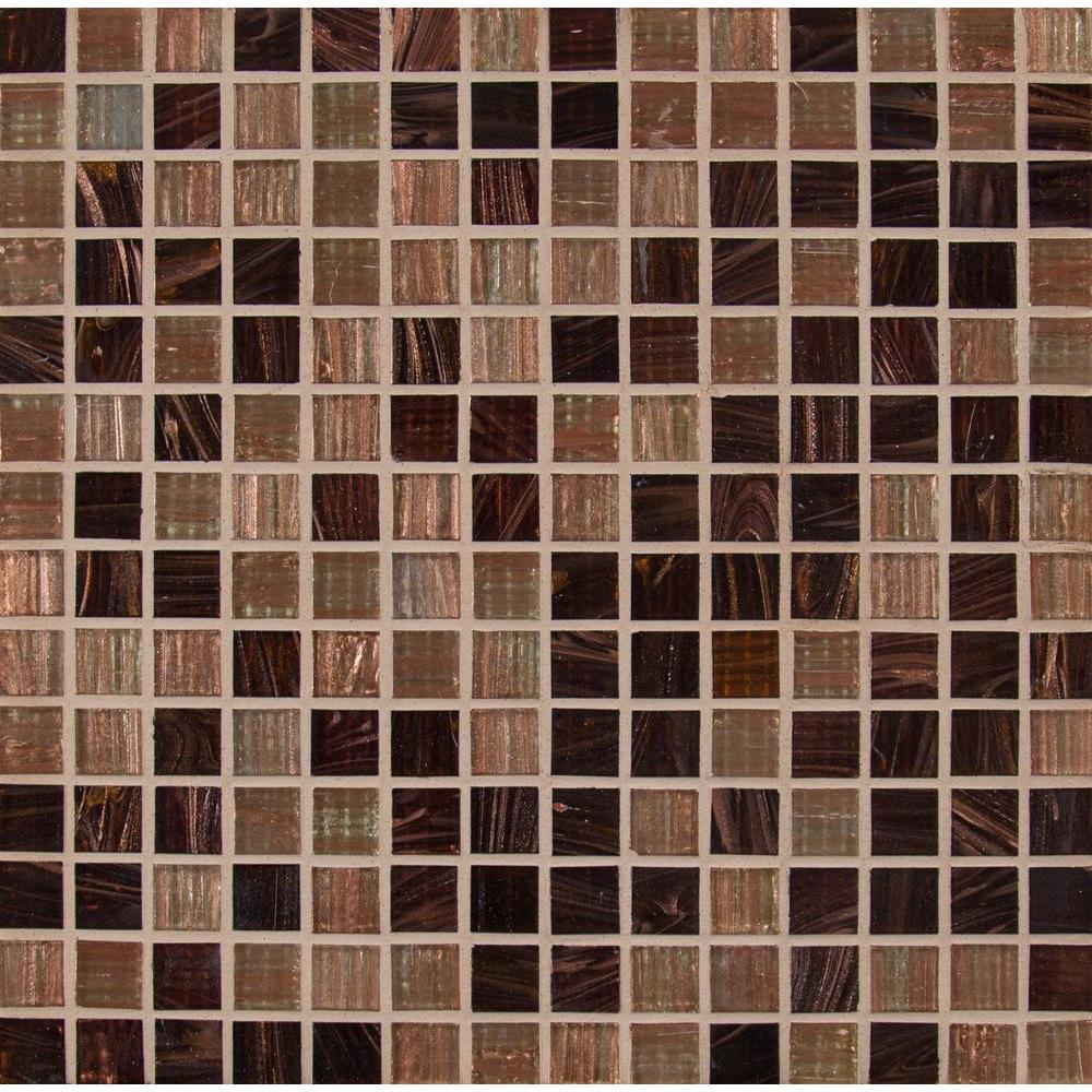 MS International Treasure Trail Iridescent 12 in. x 12 in. x 4 mm Glass Mesh-Mounted Mosaic Tile - Tenedos