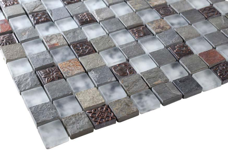 Glossy and Matte Nature Rock Square Stones Porcelain Mosaic Tiles