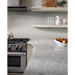 MSI Gray Glossy Penny Round 11.57 in. x 12.4 in. x 10mm Porcelain Mesh-Mounted Mosaic Tile (19.93 sq. ft. / case)