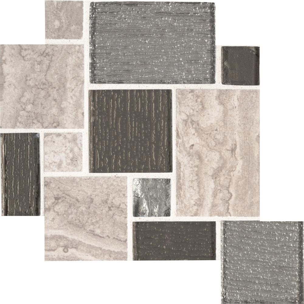 MSI Lynx Pattern 11.73x11.73x8mm Porcelain Glass Mesh-Mounted Mosaic Tile