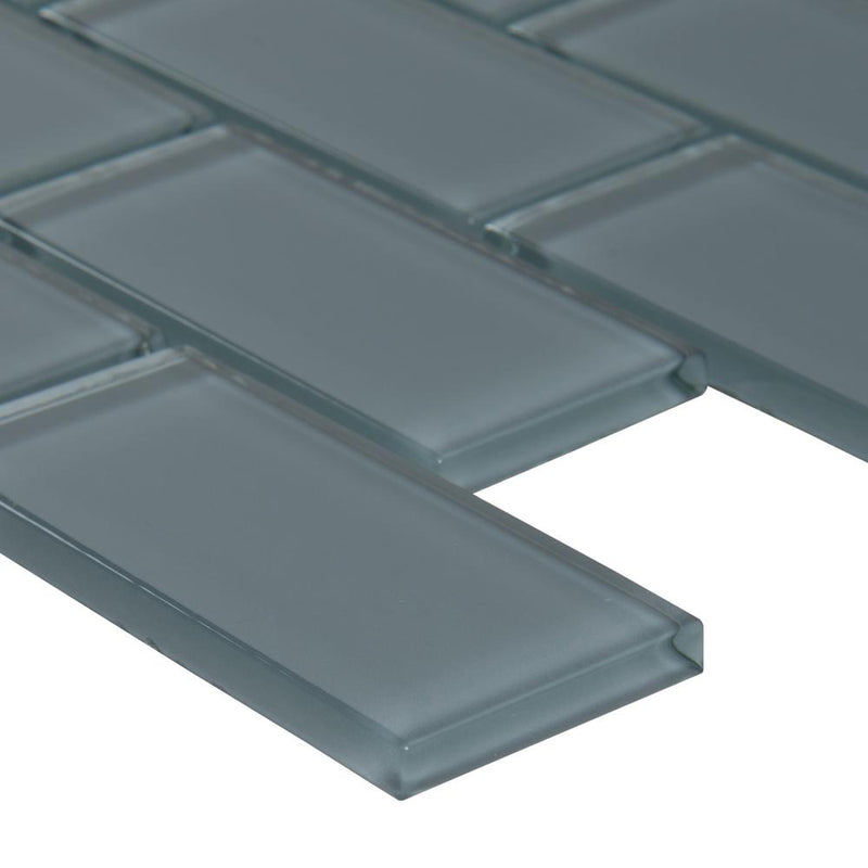 MSI Harbor Gray 11.81 in. x 11.81 in. x 8mm Glass Mesh-Mounted Mosaic Tile (9.70 sq. ft. / case)