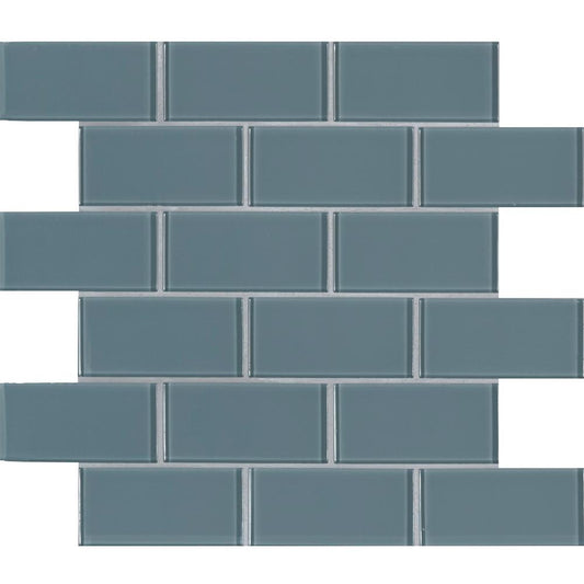 MSI Harbor Gray 11.81 in. x 11.81 in. x 8mm Glass Mesh-Mounted Mosaic Tile (9.70 sq. ft. / case)