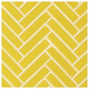 Mini Herringbone Ceramic Mosaic Wall Tile Shinny  (Box of 10 Sheets) for Backsplash Kitchen, Bathroom Shower, Accent Wall