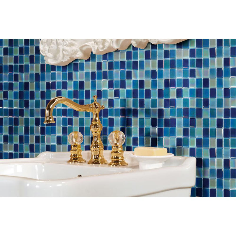 MSI Iridescent Blue 12 in. x 12 in. x 8mm Glass Mesh-Mounted Mosaic Tile (10 sq. ft. / case)