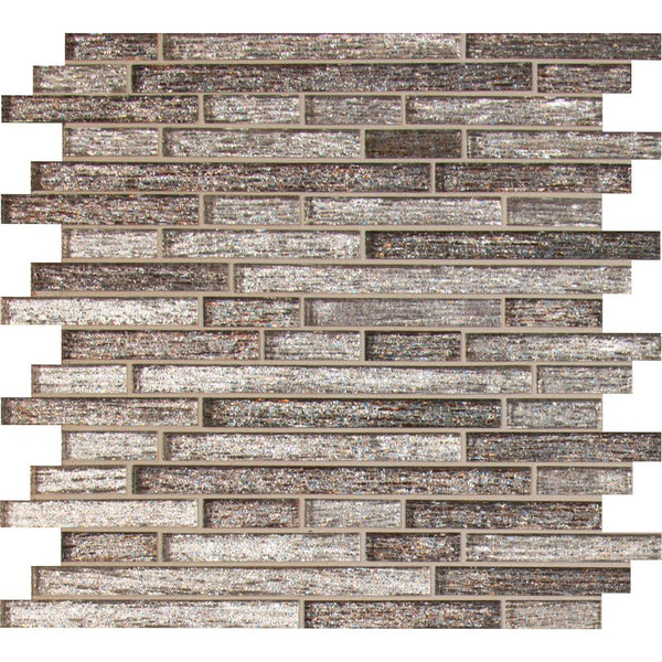 MSI Luxe Interlocking Pattern Glass Mesh-Mounted Mosaic Wall Tile