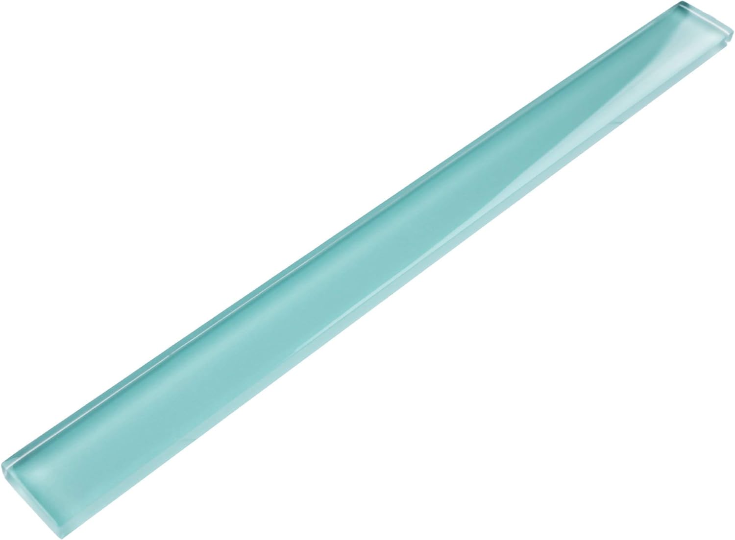 Light Blue Pencil Liner Trim Glass Wall Tile 1/2"x12"