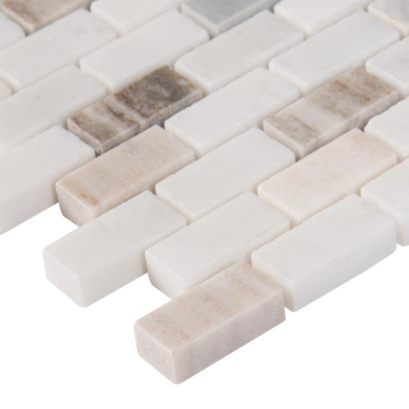 MSI Palisandro Mini Brick  Polished Marble Mosaic Tile (10 sq. ft. / case) - Tenedos