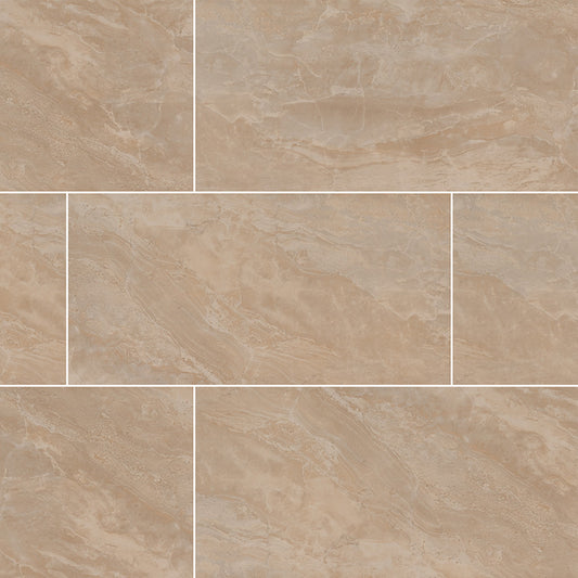 MS International Onyx Sand  Glazed Porcelain Floor and Wall Tile - Finish Matte