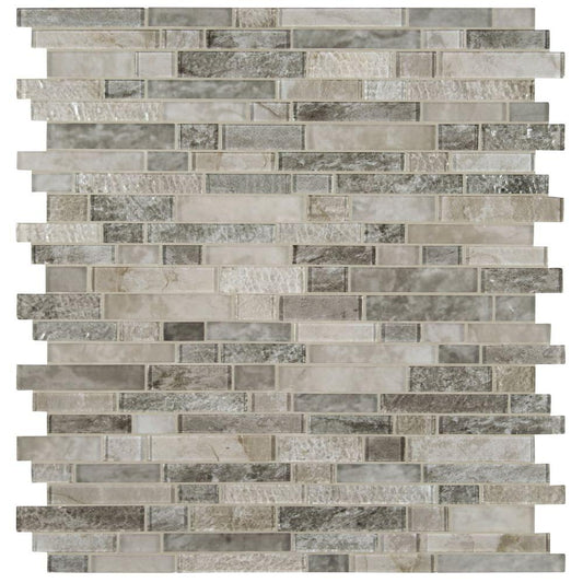 MSI Savoy Interlocking Glass Mosaic Wall Tile ( Box of 10 Sheets)