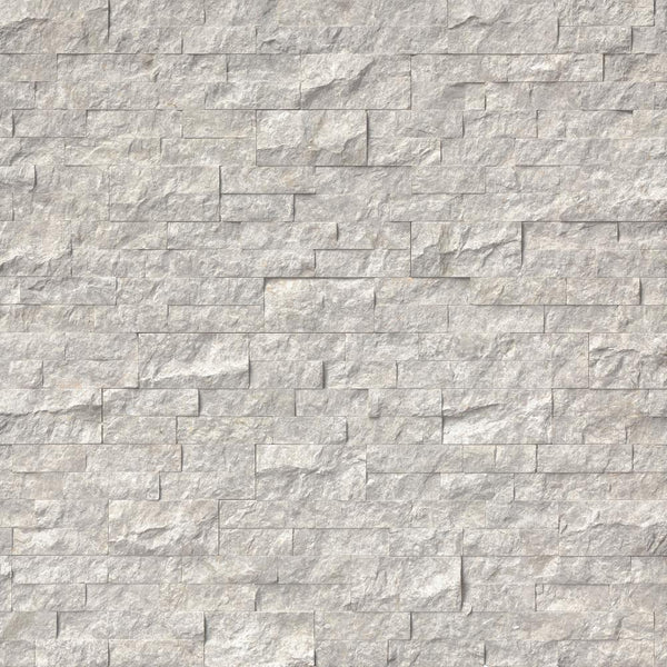Silver Canyon Splitface Ledger Panel 6 in. x 24 in. Marble Wall Tile