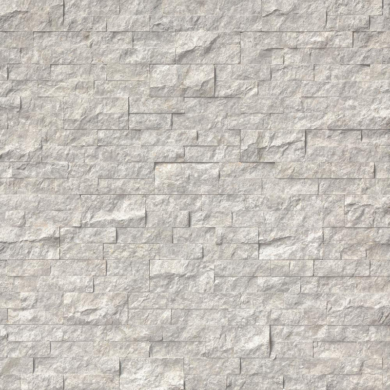 Silver Canyon Splitface Ledger Panel 6 in. x 24 in. Marble Wall Tile