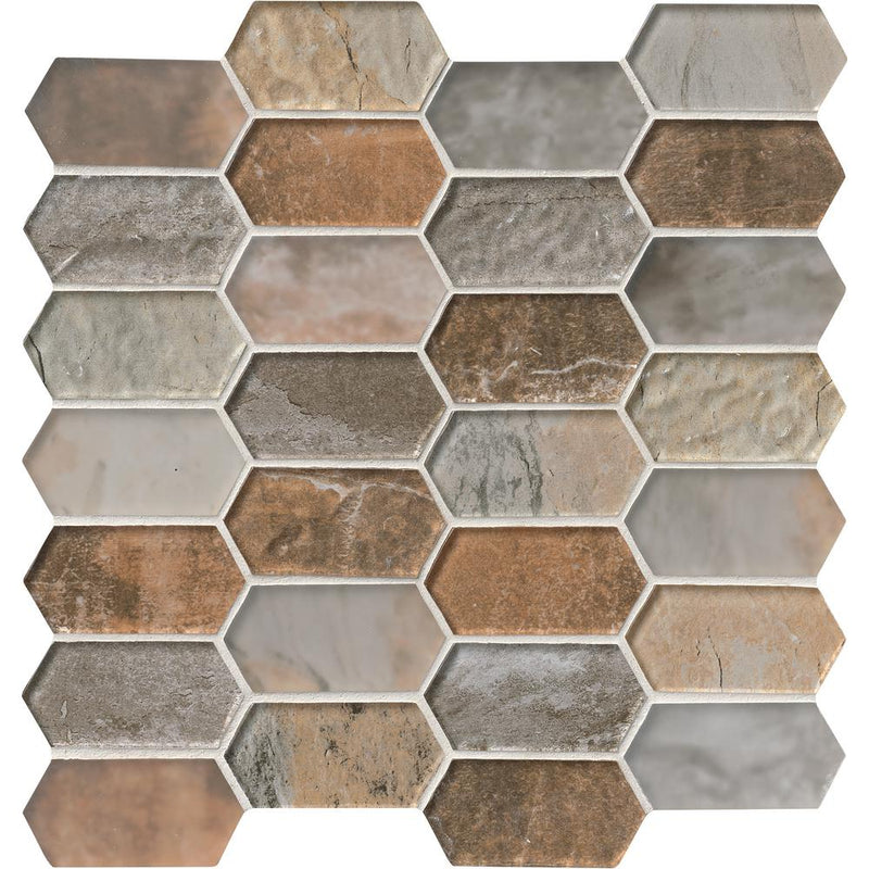 MSI Taos Picket Glass Mesh-Mounted Mosaic Tile (Box of 10 Sheets)