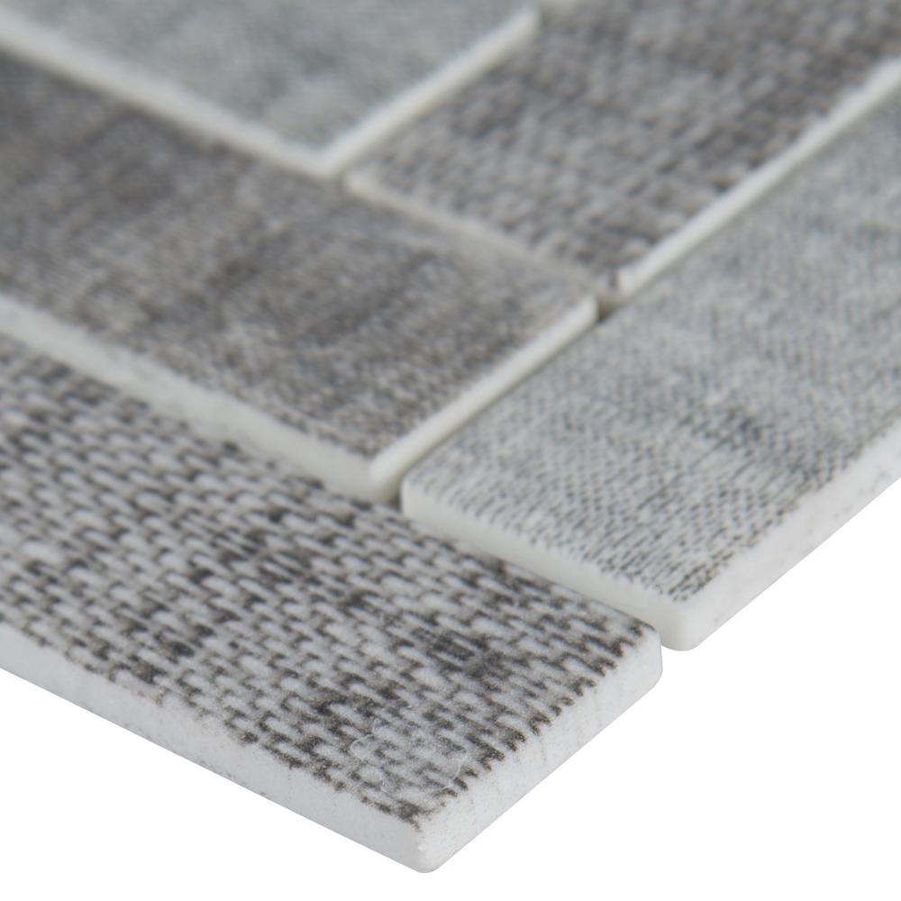 MSI Textalia Herringbone 12.8 in. x 11.02 in. x 6mm Glass Mesh-Mounted Mosaic Tile (14.7 sq. ft. / case)
