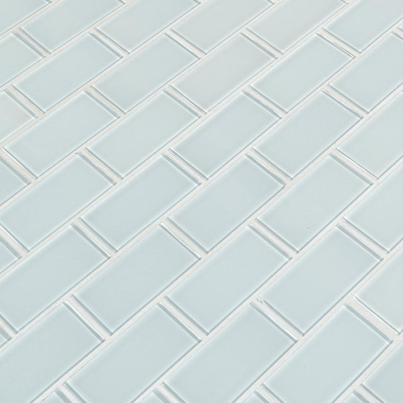 MSI Ice 2x4 Subway Glass Mesh-Mounted Mosaic Wall Tile (9.70 sq. ft. / case)