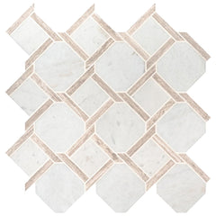 MSI Marbella Lynx 12 in. x 12 in x 10mm Polished Marble Mesh-Mounted Mosaic Tile